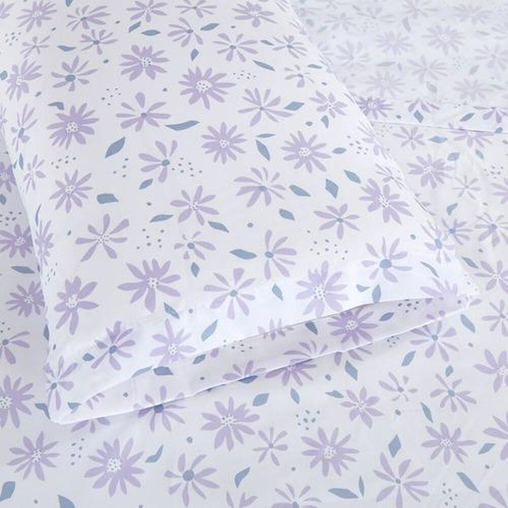 Sabana Andes Microfibra Estampada Hoja Lila 1.5 Plaza image number 1.0