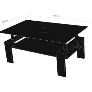 Mesa De Centro Rectangular De Vidrio - Natural