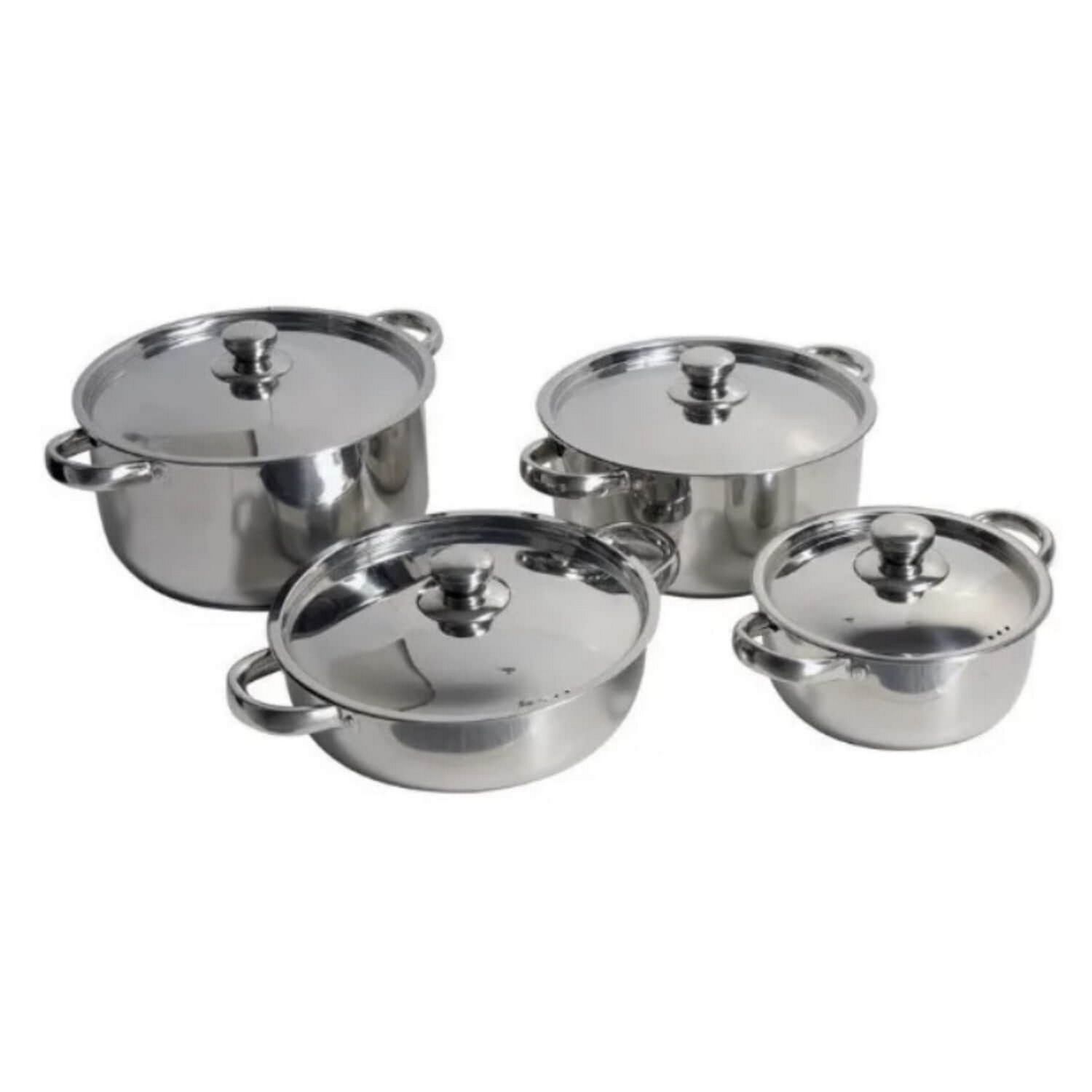 Juego Bater&iacute;a 8 Piezas Olla Cocina Acero Inoxidable image number 2.0