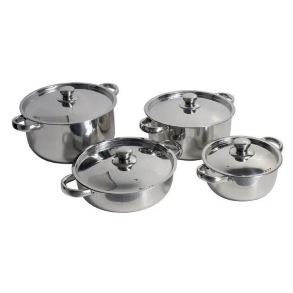 Juego Batería 8 Piezas Olla Cocina Acero Inoxidable image number 2.0