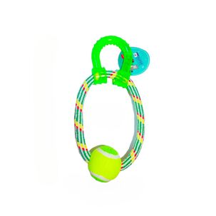 Juguete De Cuerda Para Halar Con Pelota Perros Mascotas