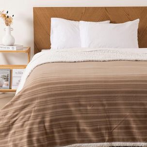Frazada Polar-sherpa Estampada 2 Plazas Jujuy
