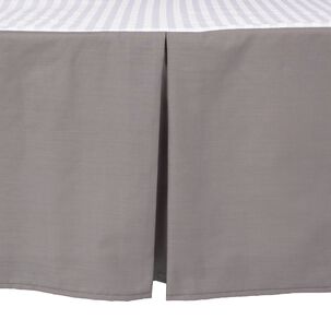 Faldon Unicolor 2 Plazas Color Gris 144 Hilos Arthome