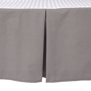 Faldon Unicolor 2 Plazas Color Gris 144 Hilos Arthome