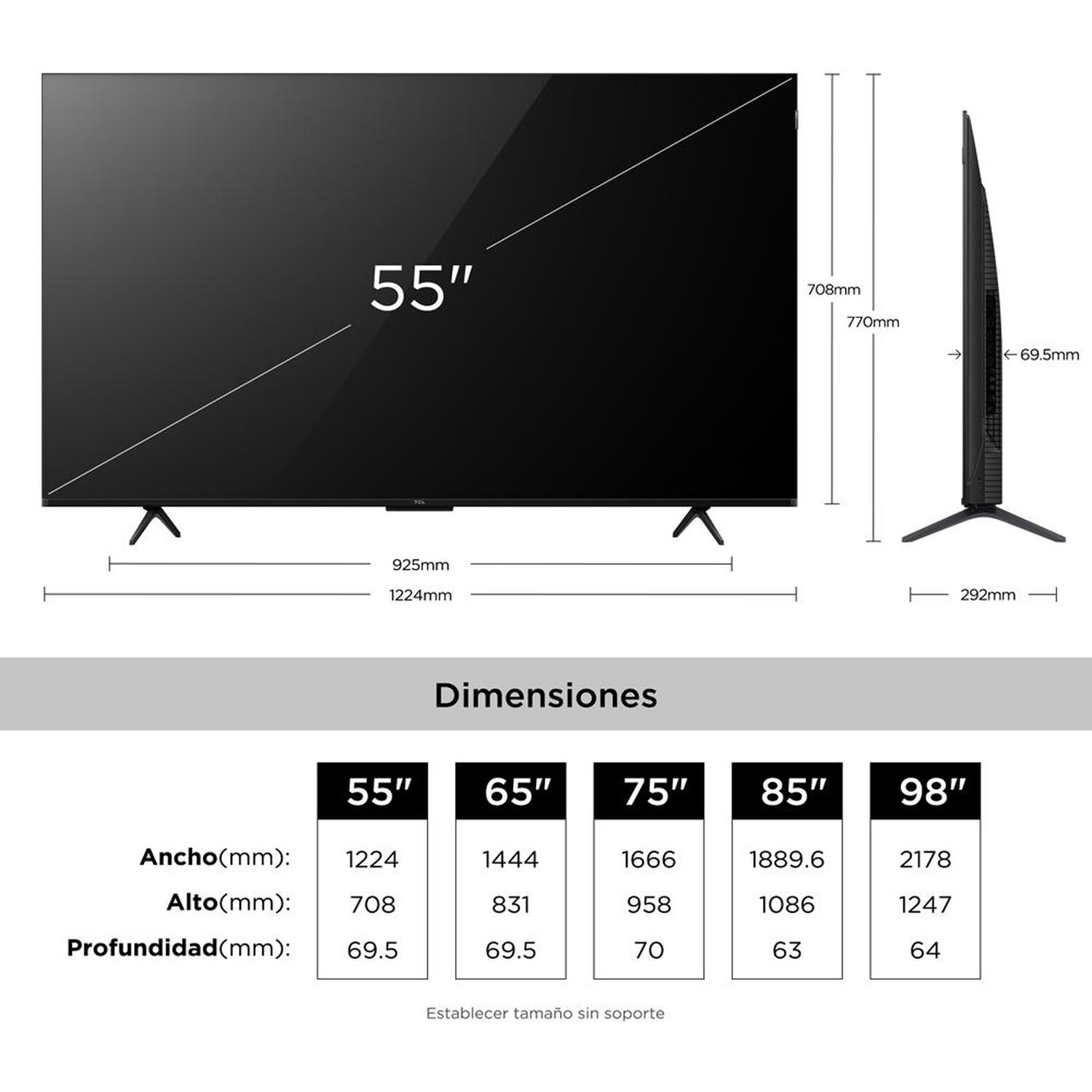 Led 55" TCLP8L / Ultra HD 4K / Smart TV image number 3.0