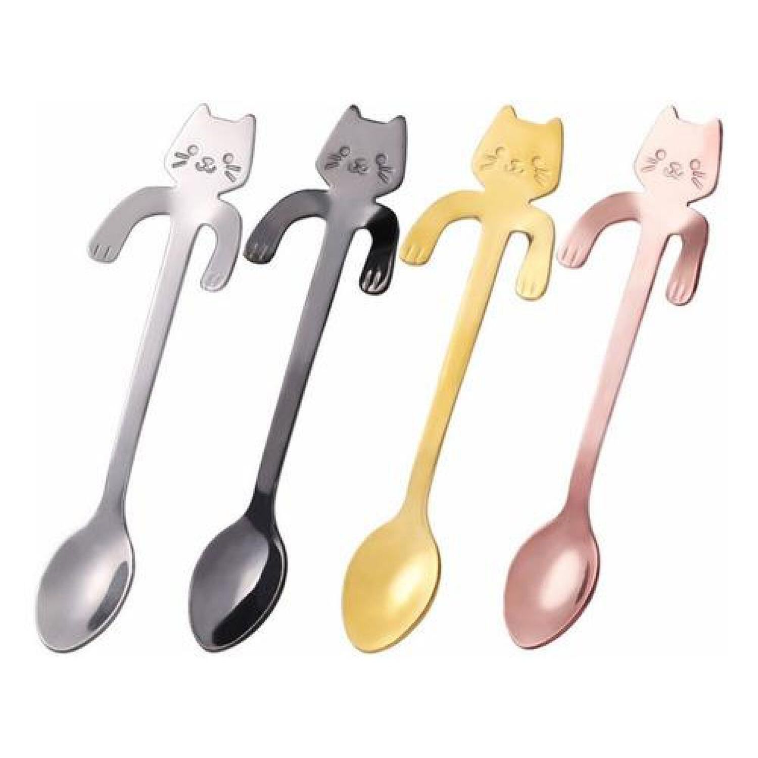 Set Pack 4 Cucharas Gatito Cut Kawaii Nekospoon image number 3.0