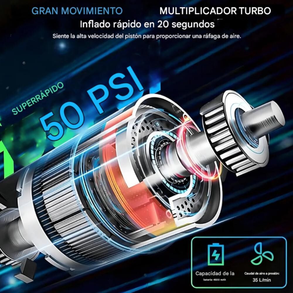 Compresor De Aire Portátil Inflador De Neumáticos Digital image number 8.0