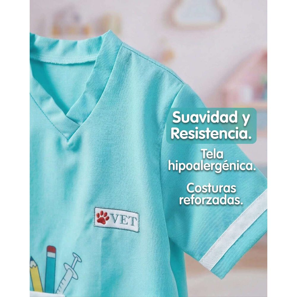 Disfraz Veterinario Cosplay Juego Rol Traje Doctor Ni&ntilde;os image number 4.0