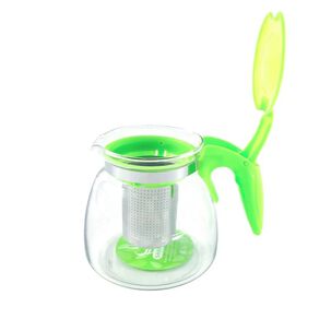 Tetera Jarra De Vidrio Con Filtro Met&aacute;lico 900 Ml Verde