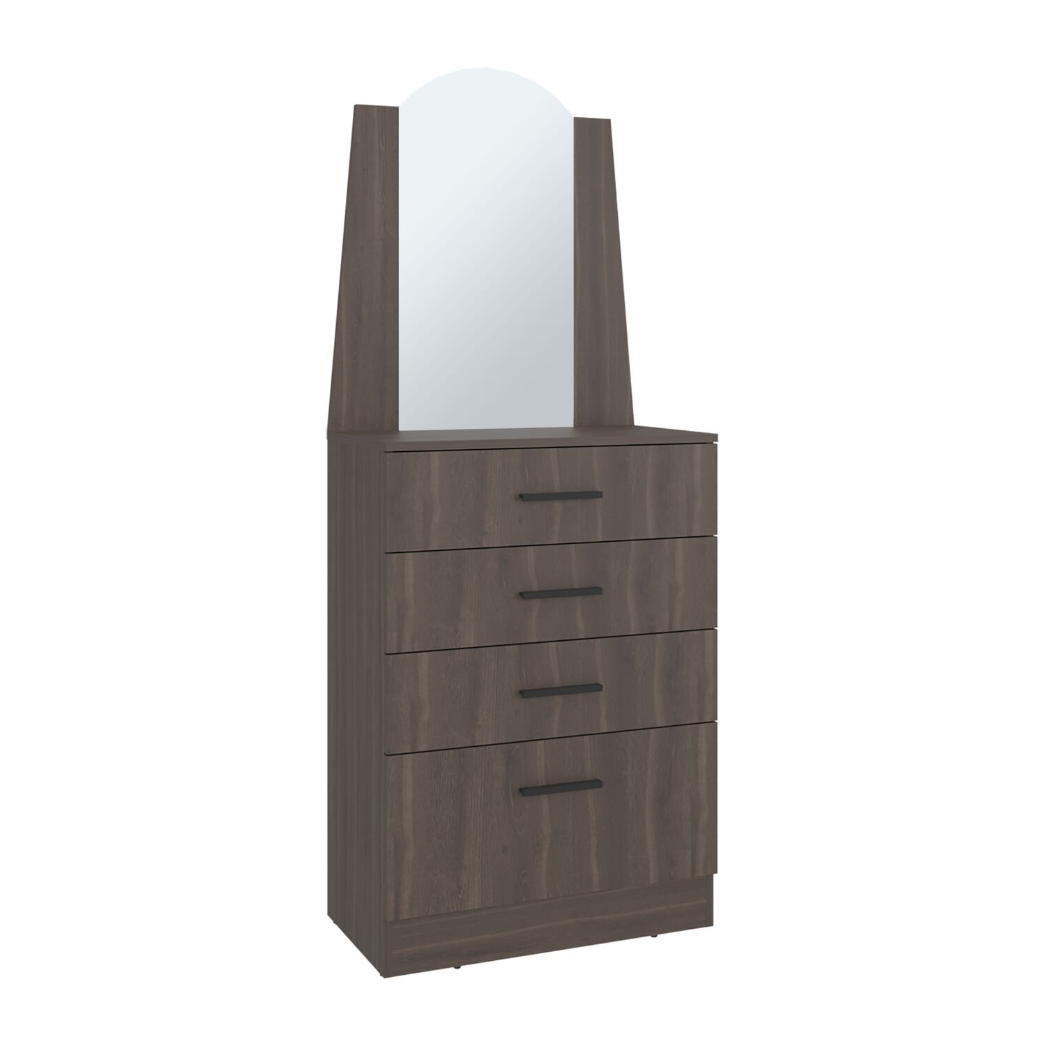 Comoda Con Espejo 159.5x62.8x35.3 Cm 3 Cajones 1 Puerta image number 0.0