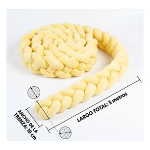Protector De Cuna Trenzado Chichonera Suave Para Beb&eacute;