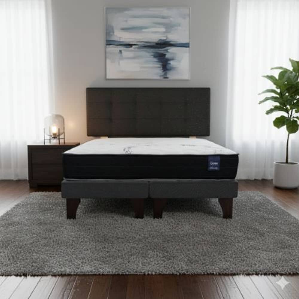 Cama Europea 2 Plazas 190 Respaldo Ginebra image number 0.0