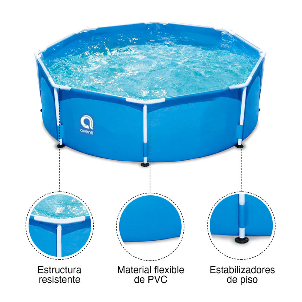Piscina Estructural 4383 Litros 76x300 Cm Celeste image number 3.0