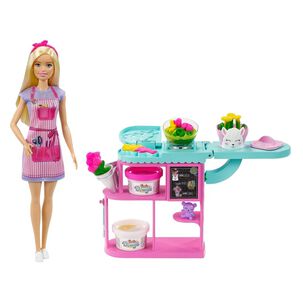 Muñeca Barbie Set Tienda De Flores