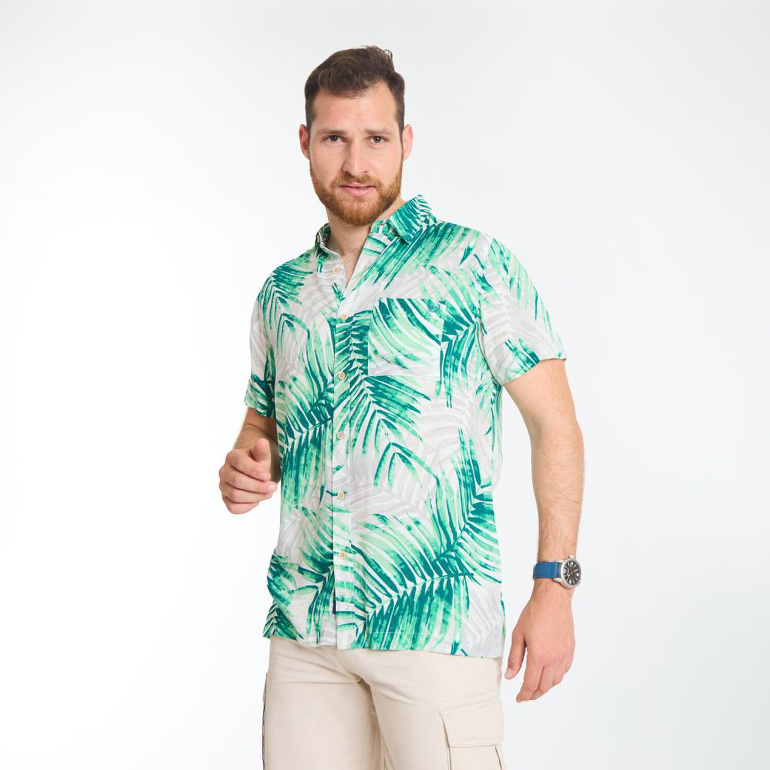 Camisa Manga Corta Hombre Peroe image number 2.0