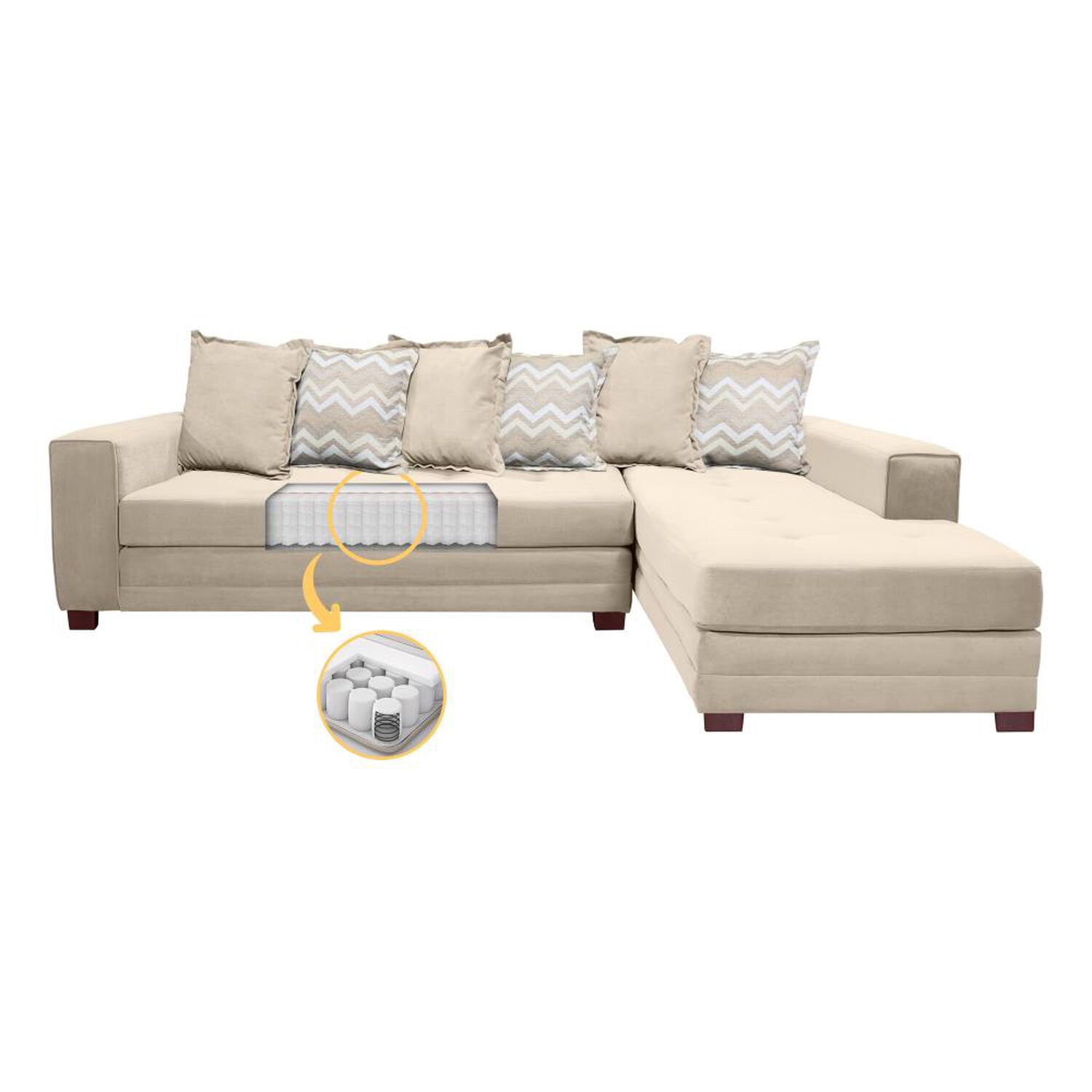 Sof&aacute; Seccional Living Factory New Venecia / 4 Cuerpos image number 2.0