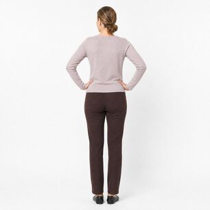 Calza Aplicaci&oacute;n Cierre Tiro Alto Skinny Mujer Lesage