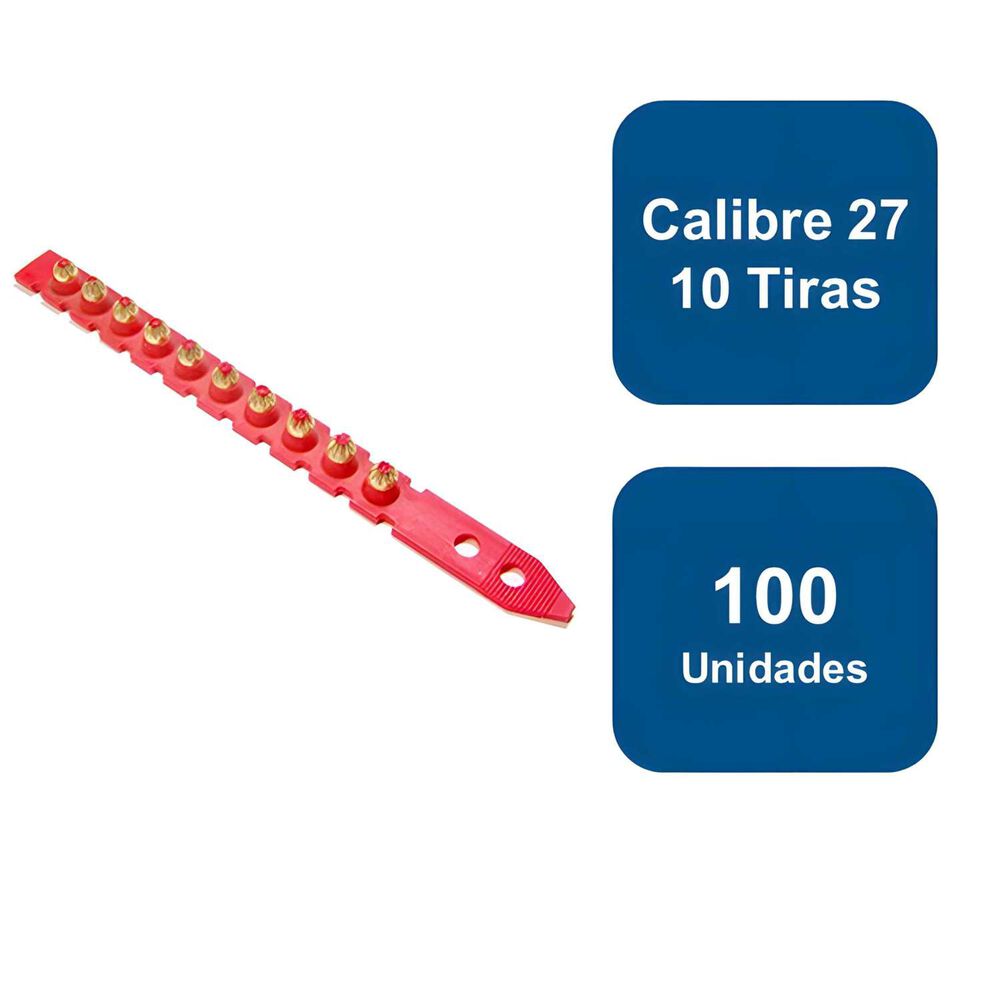 Fulminante Calibre .27 100un. (10 Tiras) - Anclajes image number 0.0