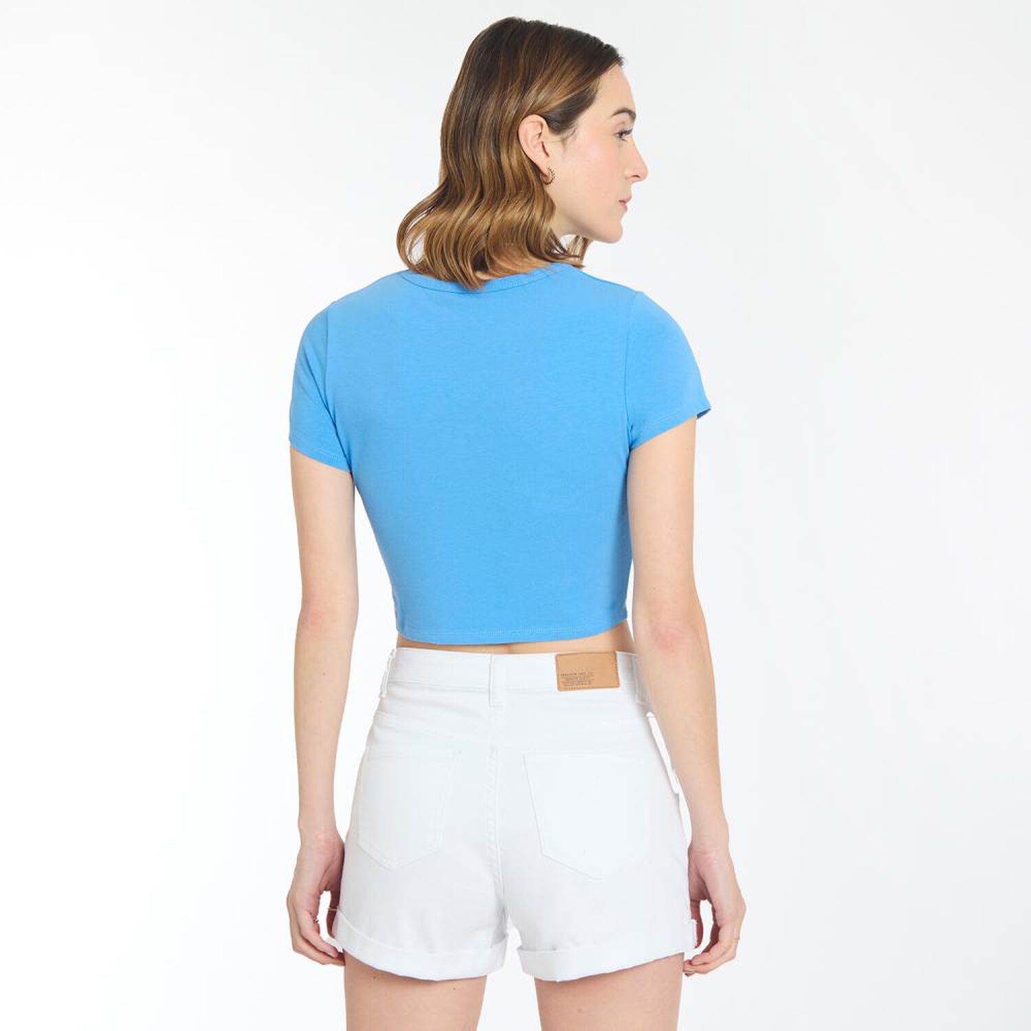 Polera Crop Manga Corta Cuello Redondo Mujer Freedom image number 3.0