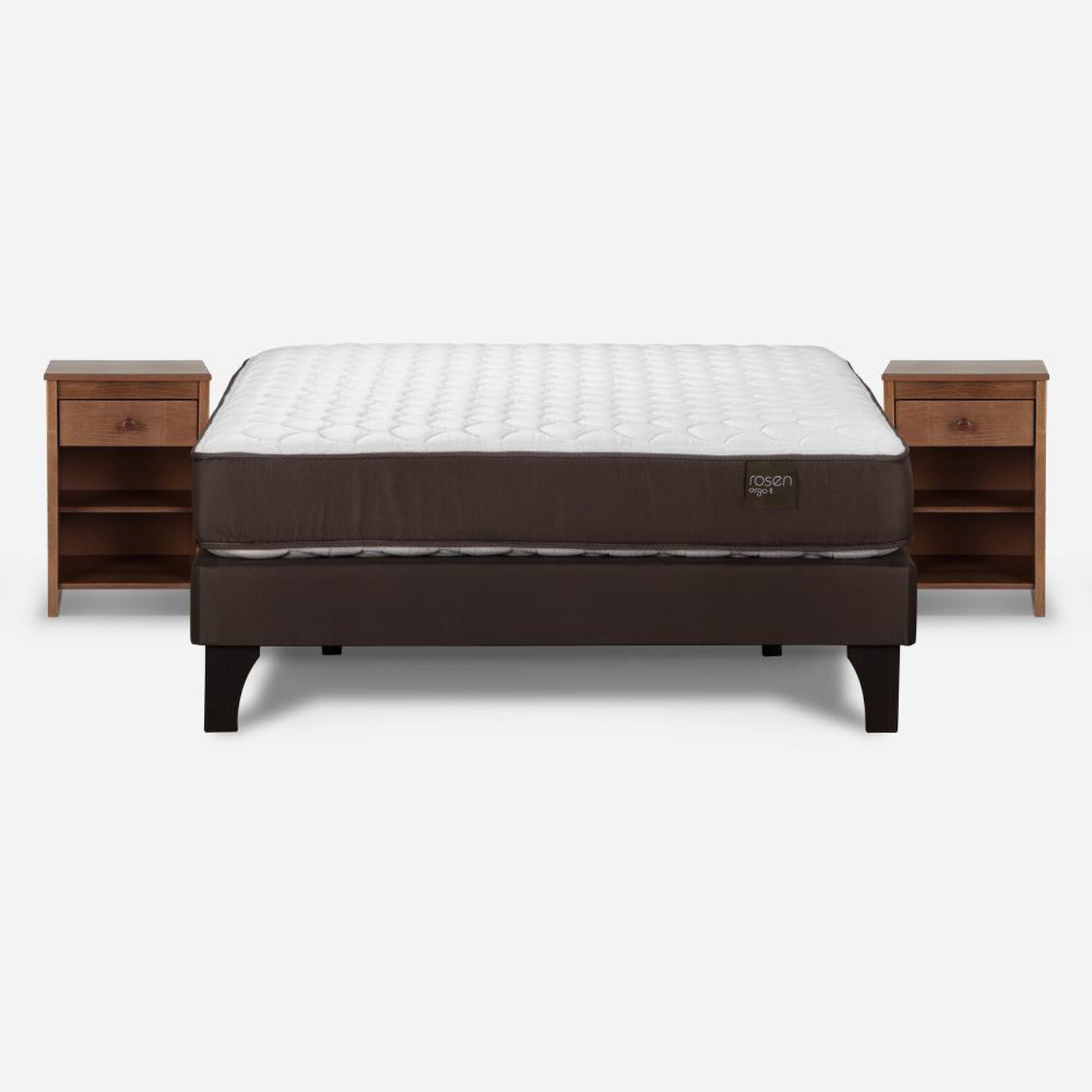 Cama Europea Rosen Ergo T / 2 Plazas / Base Normal + Velador Ferraras image number 0.0