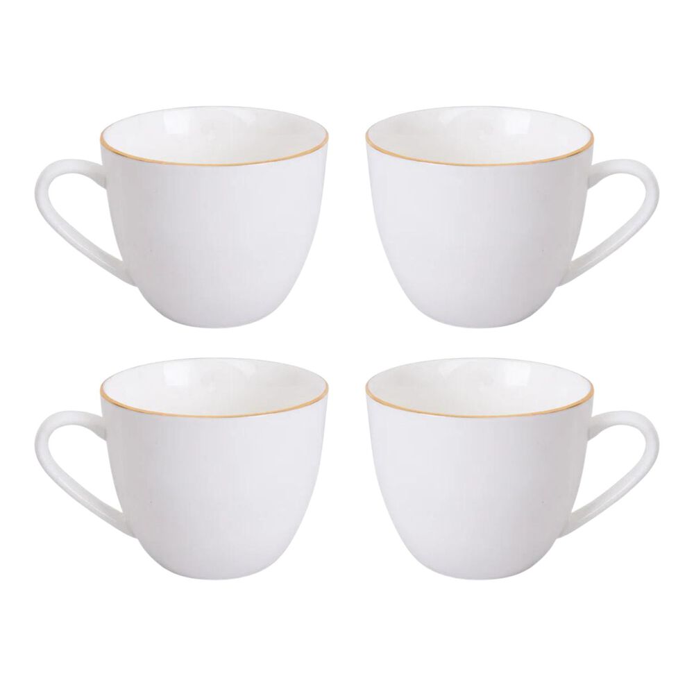 Set 4 Tazas De Te 260ml Royal Borde Dorado Menaje Cocina image number 0.0