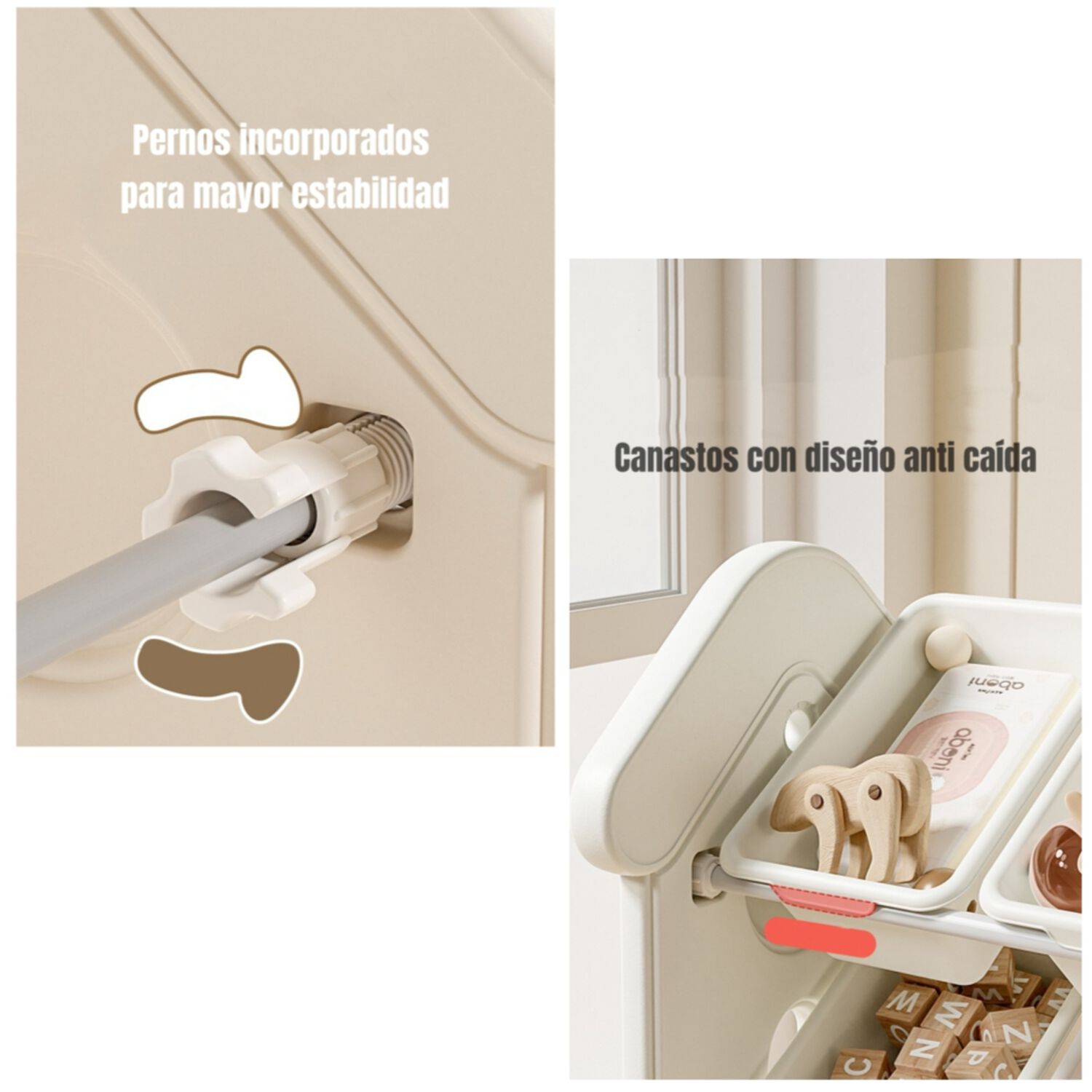 Estante Infantil Organizador De Juguetes Blanco By Lubabycas image number 3.0
