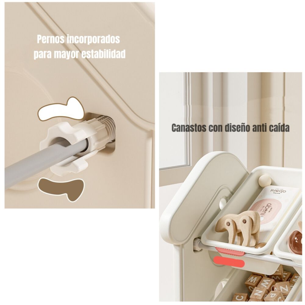 Estante Infantil Organizador De Juguetes Blanco By Lubabycas image number 3.0