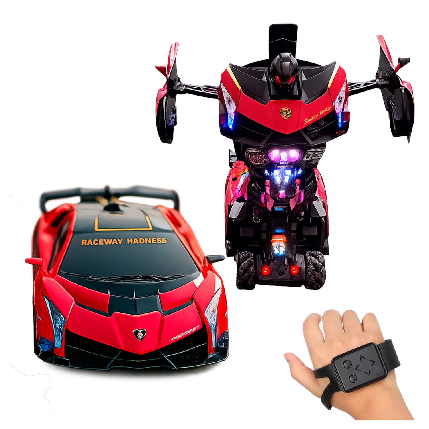 Auto Robot Control Sensorial Transformable Con Luces Led image number 0.0