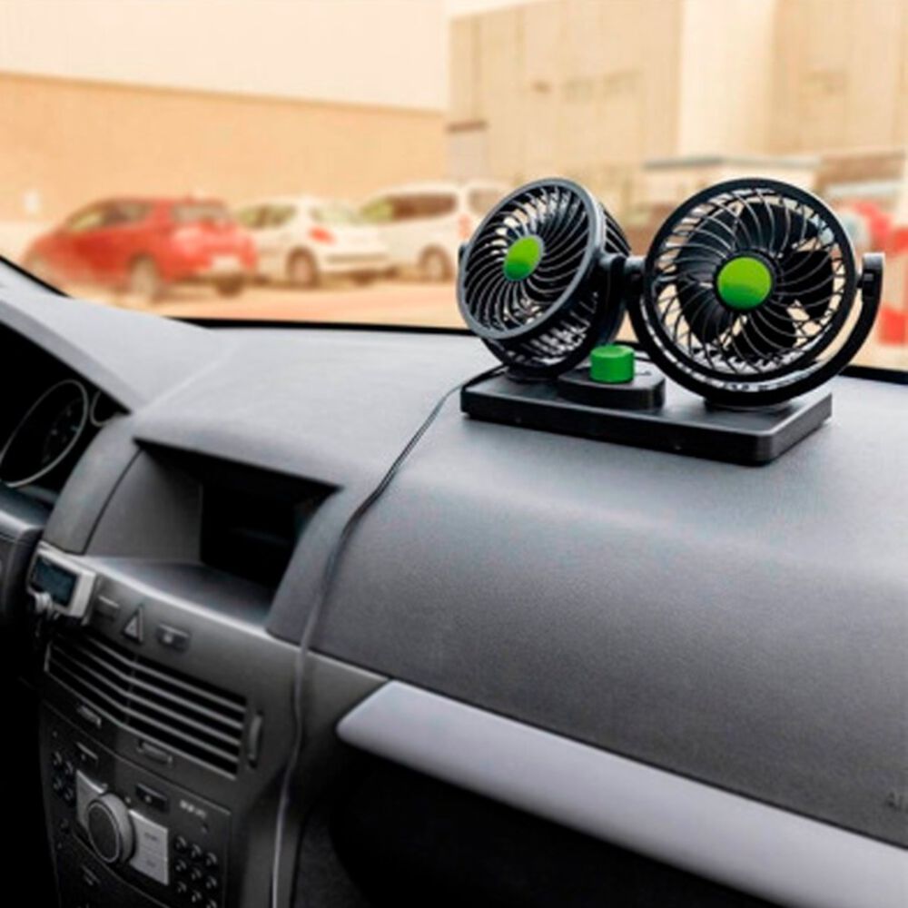 Ventilador Doble Para Coche Ajustables 360 Grados Usb image number 4.0