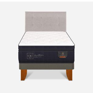 Cama Europea Cic Super Premium / 1.5 Plazas / Base Normal + Respaldo