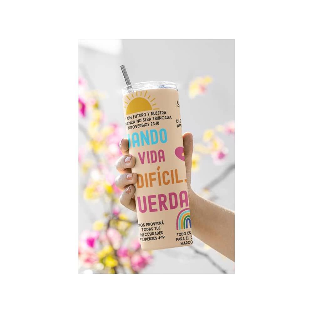 Termo Botella T&eacute;rmica Cristiano Con Vers&iacute;culos B&iacute;blicos Evang&eacute;lico image number 3.0