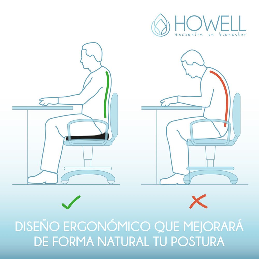 Cojin Lumbar Viscoel&aacute;stico Asiento + Cojin Espalda Howell image number 4.0