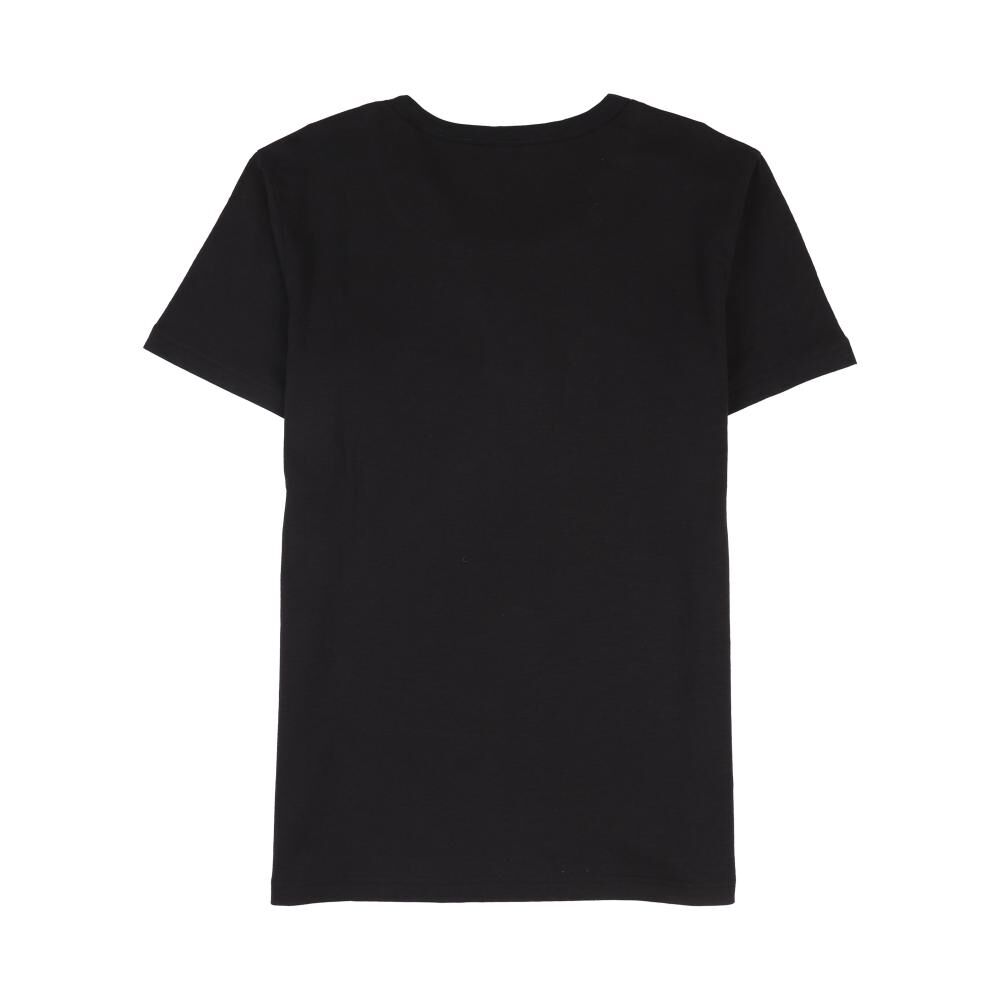 Polera Estampado Manga Corta Cuello Redondo Con Botones Hombre Az Black image number 1.0