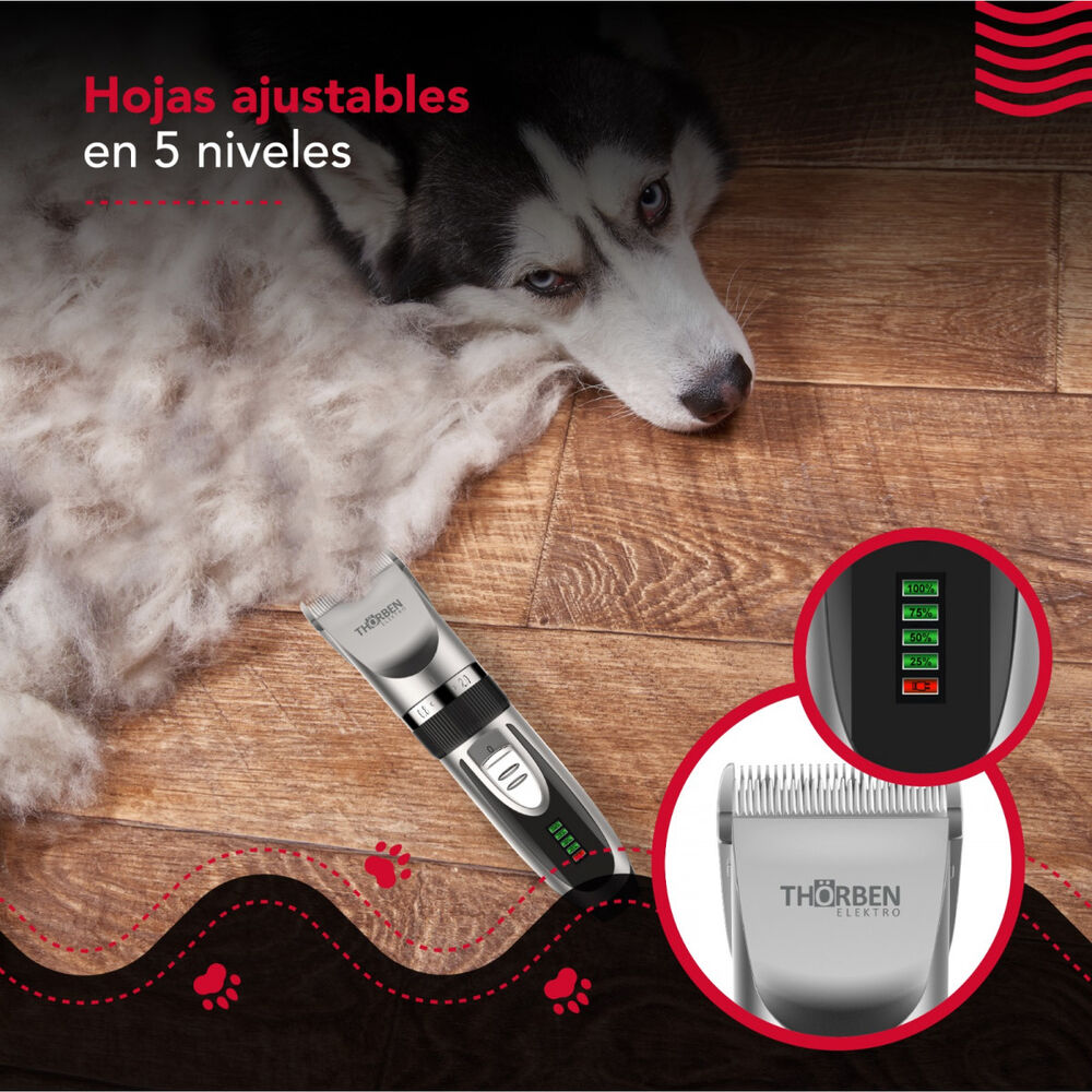 M&aacute;quina Corta Pelo Thor Cordless Usb Pet Clipper image number 2.0