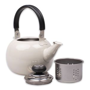 Tetera De Acero Inoxidable 800ml Color Marfil - Ps