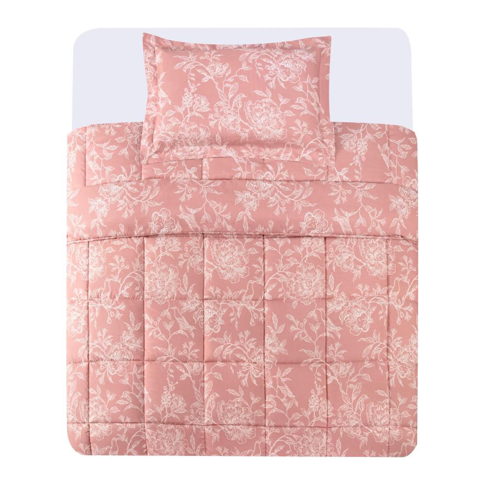 Set Plum&oacute;n Belle Noite Orquidea / 1.5 Plazas + Manta 130x160 Cm image number 2.0