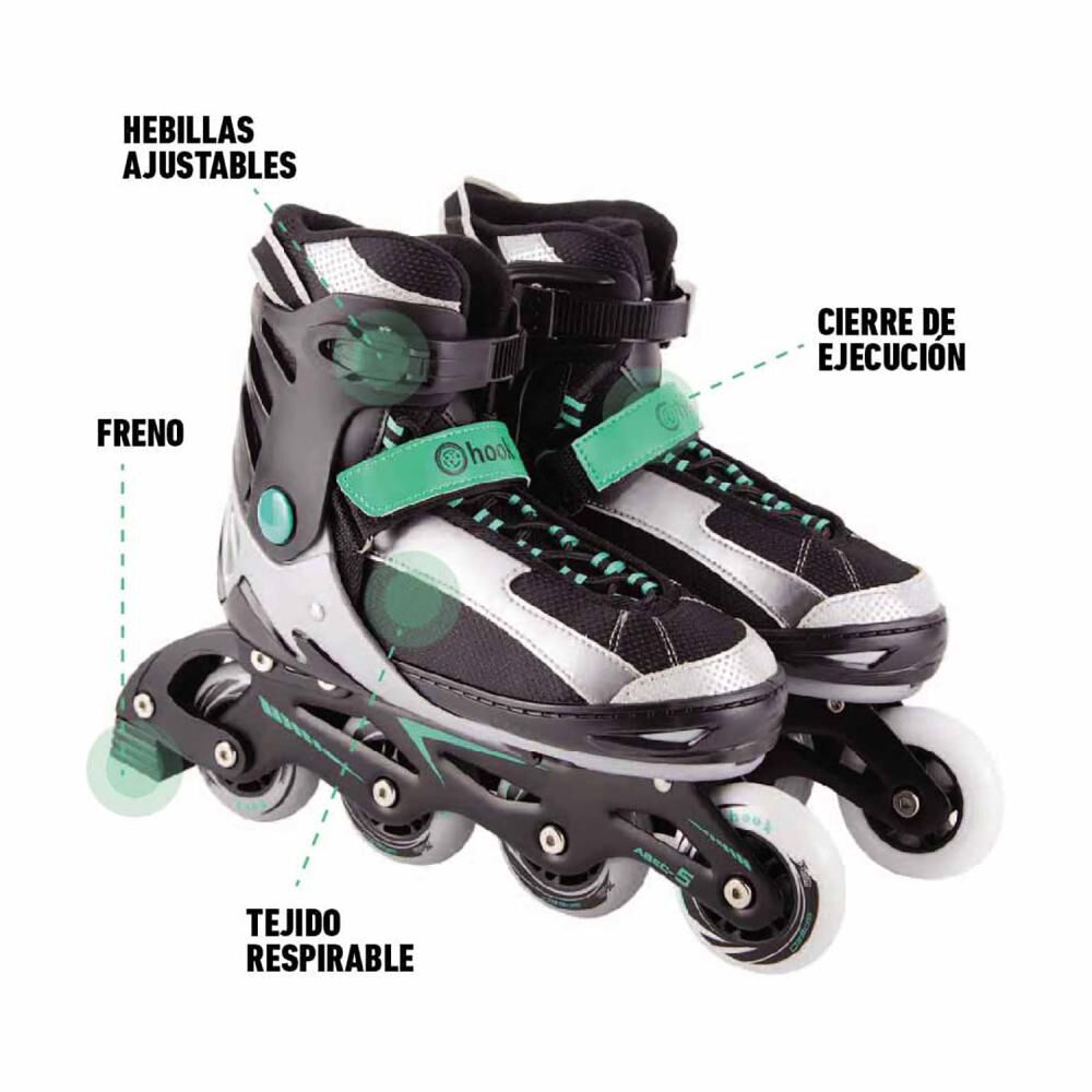 Patines Hook Power Green S (31-34) image number 6.0