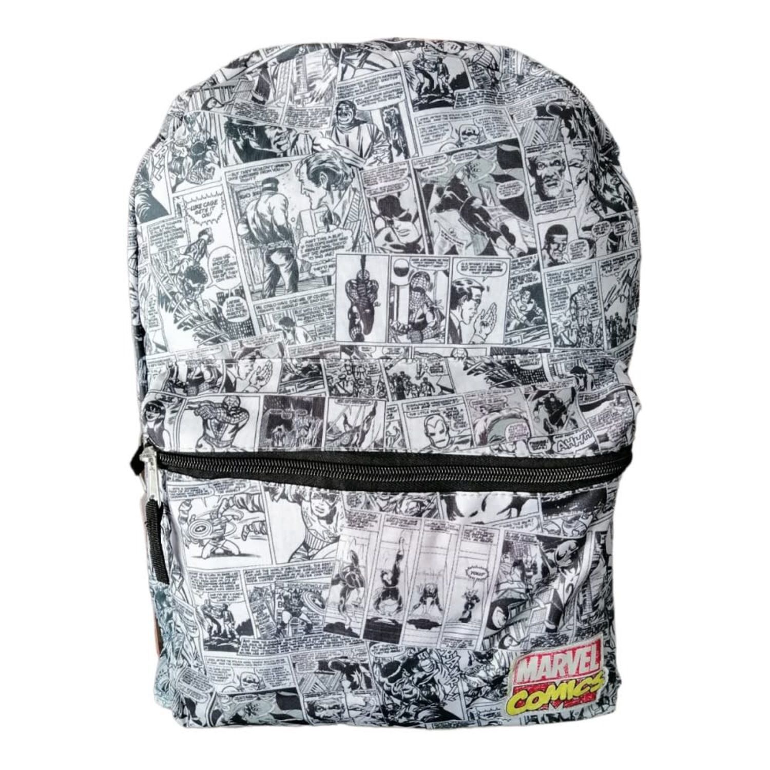 Mochila Estampado C&oacute;mics Blanco Negro Juvenil Casual Escolar image number 0.0