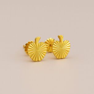 Aros Manzana Facetada 5mm Oro 18k Atornillados 0.90gr Mujer Ni&ntilde;a Hipoalerg&eacute;nicos