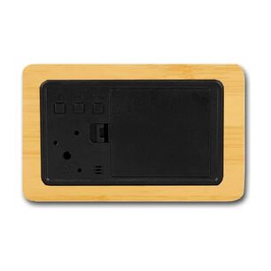 Reloj Luz Led Digital Despertador A Pilas Y Usb Imita Madera