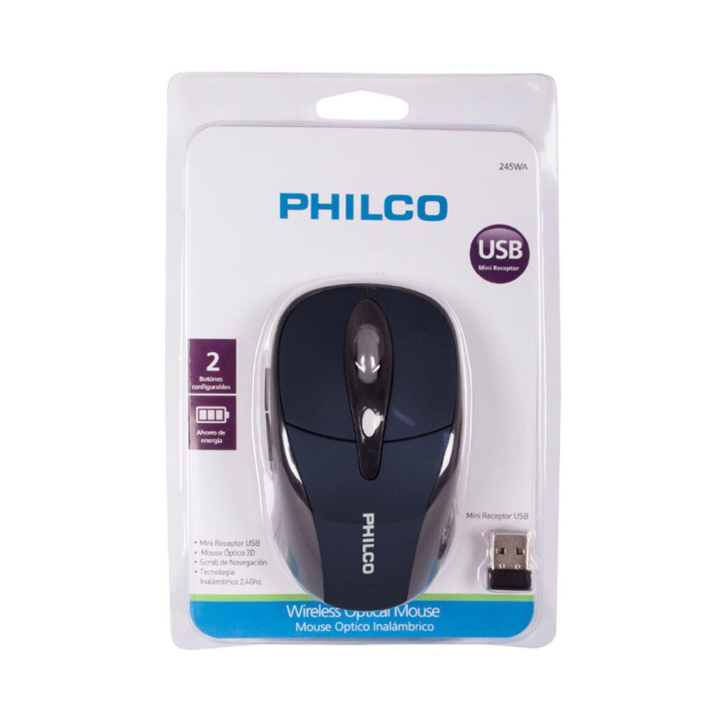 Mouse Usb 3 Botones Negro 122un image number 2.0
