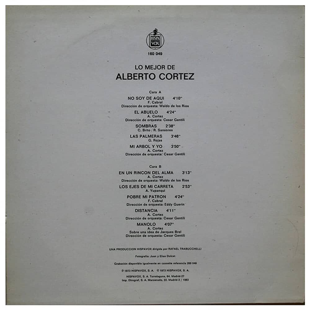Alberto Cortez - Lo Mejor | Vinilo Usado image number 1.0
