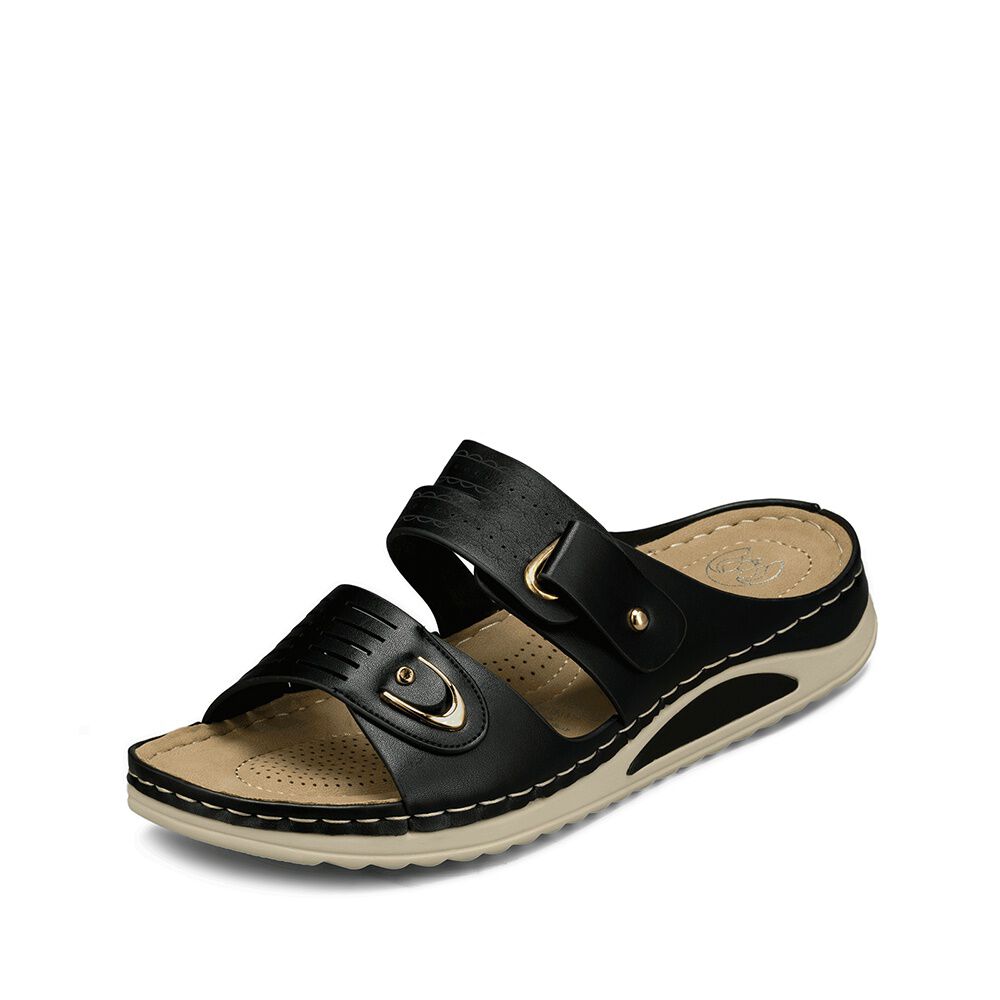 Sandalia Estilo Chala Taco Cu&ntilde;a Casual Mujer Weide Jn722 image number 4.0