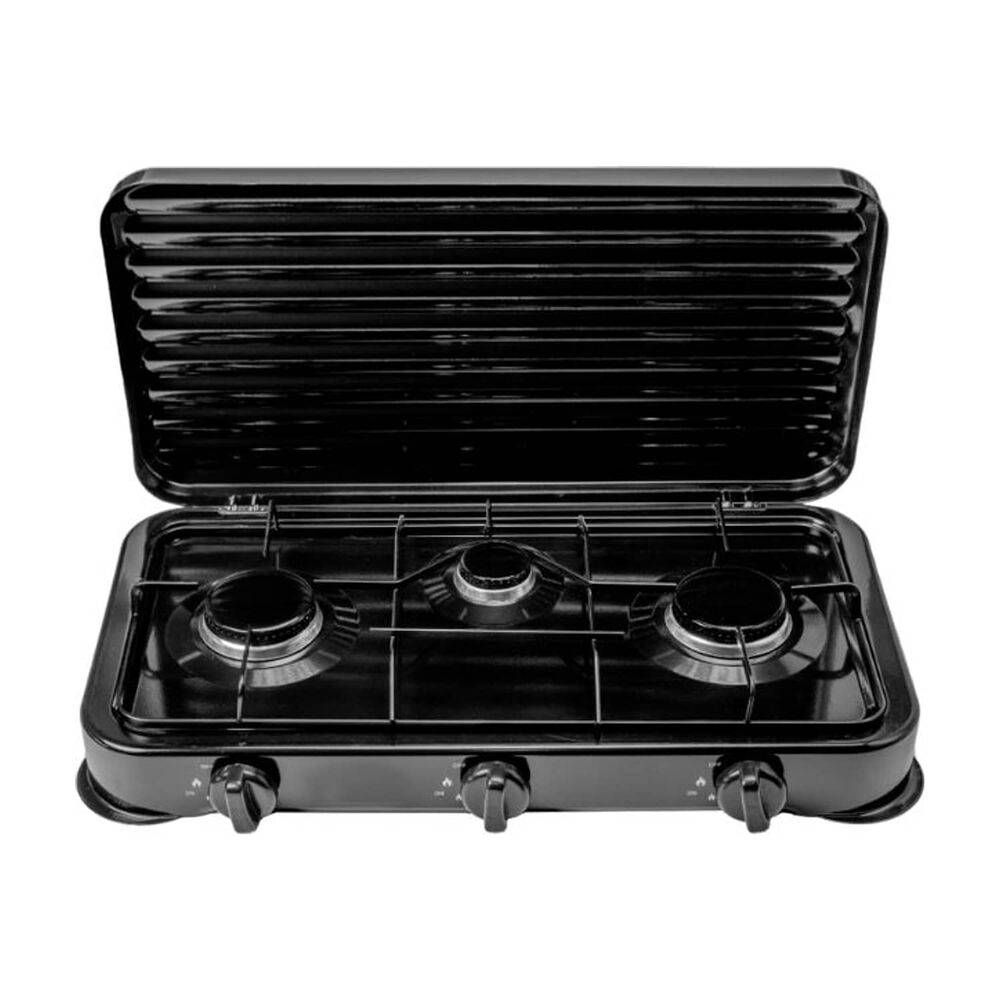 Cocina Encimera Con Tapa A Gas 3 Hornillas image number 1.0