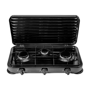 Cocina Encimera Con Tapa A Gas 3 Hornillas