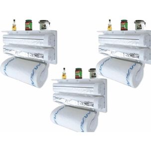 Set 3 Dispensador Toalla Nova Triple Cocina Alusa Beige 39cm