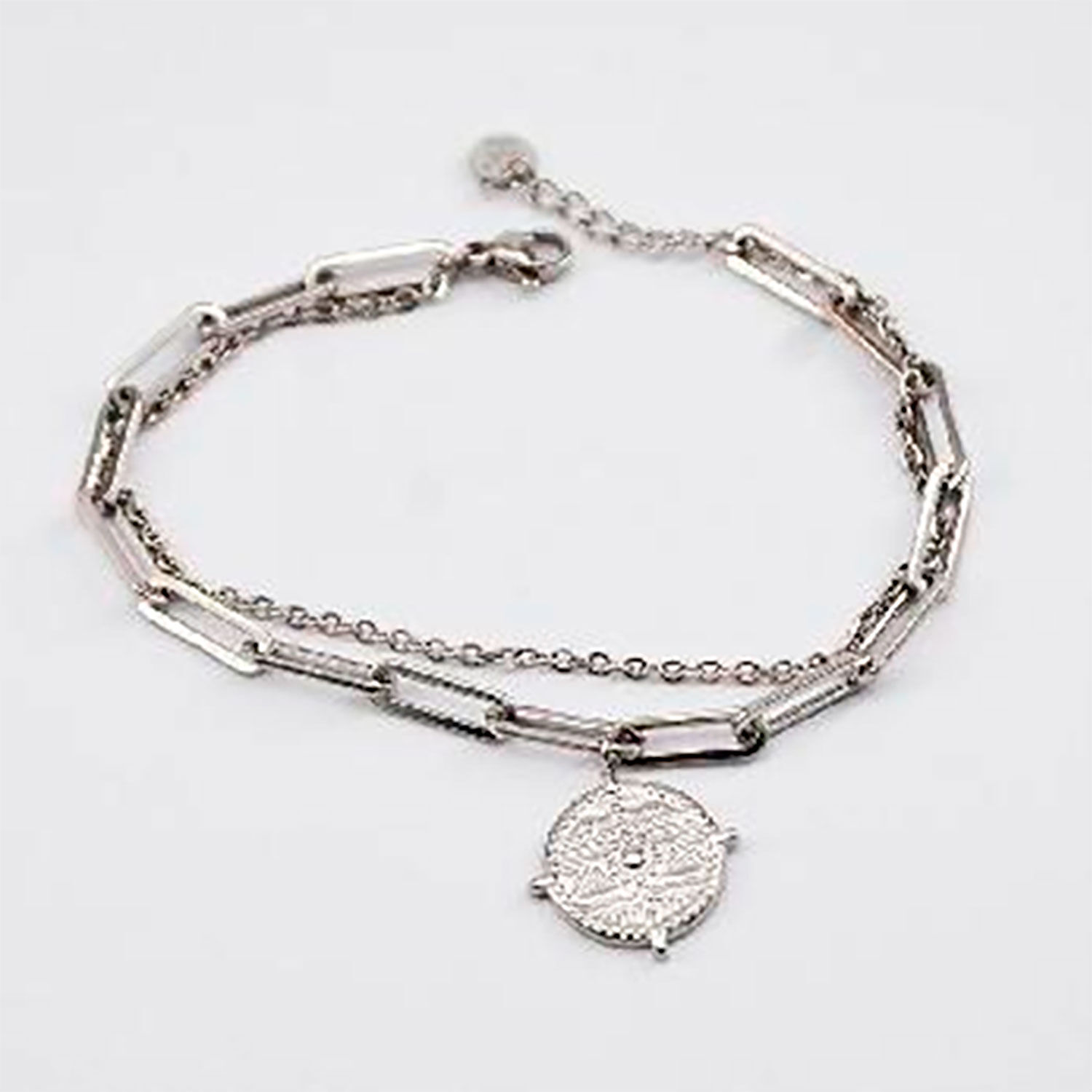 Pulsera Doble 19v69 Plateado Mujer Stb207 image number 0.0
