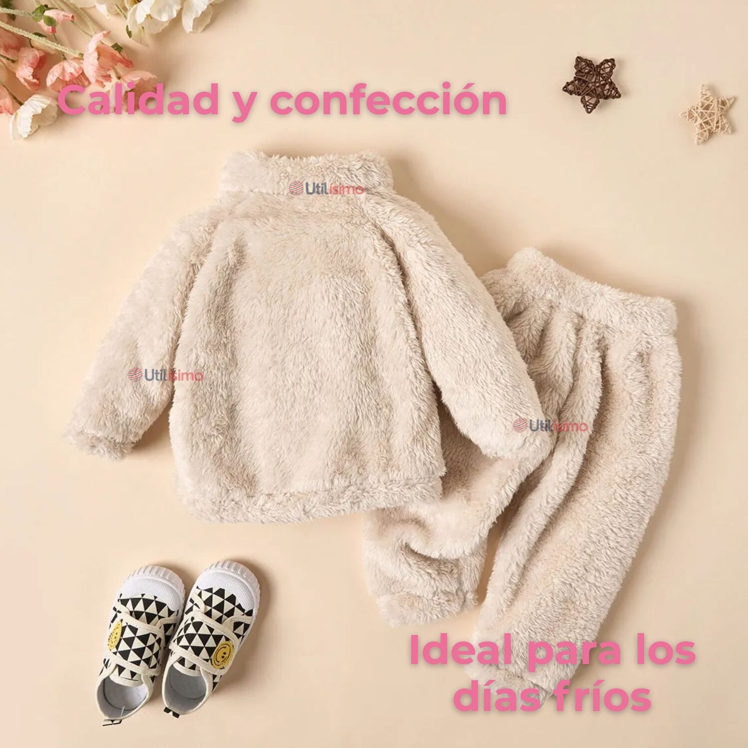 Conjunto Frizado Polar 2 Piezas Ni&ntilde;a Blanco image number 6.0