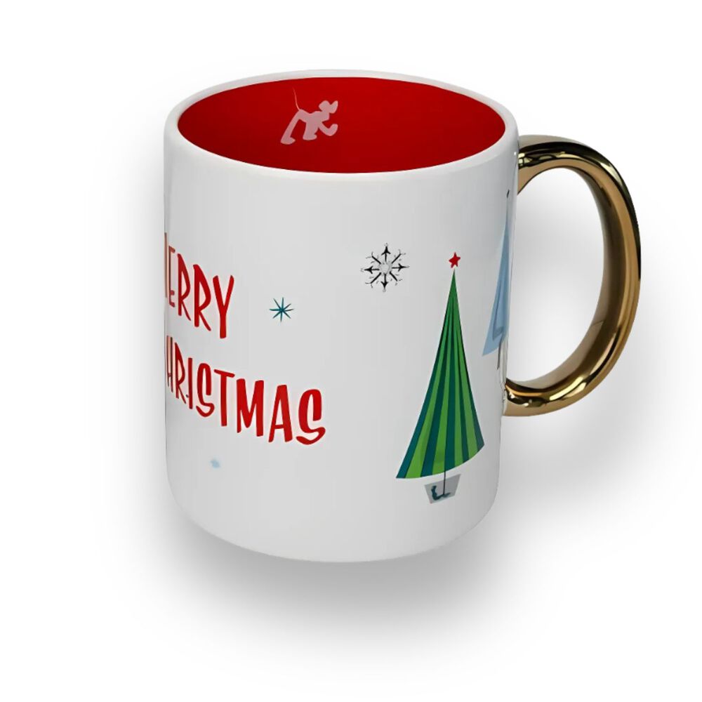 Tazon De 330ml Diseño Navideño Perro Dibujo Animados Ceramica image number 2.0