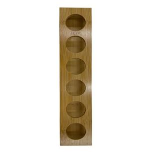 Estante De Bamb&uacute; Para Vasos Shot Bandeja Para Servir 6 Espacios